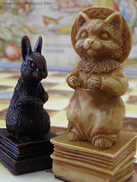 Peter Rabbit Plain Theme Chess Set - Including Chess Board